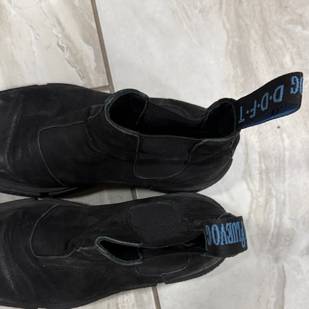 John Fluevog Platform Booties- black leather Size 8 - Picture 9 of 10